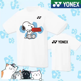 Yonex เสื้อแบดมินตัน เสื้อปิงปอง แขนสั้น ผู้ชายและผู้หญิง ระบายอากาศ ผ้าดูดซับเหงื่อ การฝึกซ้อมและการแข่งขันกีฬา ชุดทีมทัวร์นาเมนต์ เสื้อ