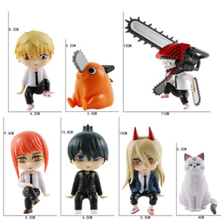 โมเดลฟิกเกอร์ PVC อนิเมะ Denji Pochita Makima Power Hayakawa Aki Cat Q Version ขนาด 5-10 ซม. 7 ชิ้น ต่อชุด