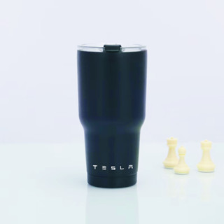 Tesla TESLA กระติกน้ําร้อนสเตนเลส 304 ความจุขนาดใหญ่ พร้อมหลอดดูด สําหรับรถยนต์