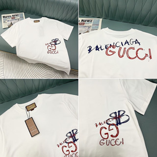 เสื้อยืดแขนสั้นลําลอง คอกลม พิมพ์ลายโลโก้ GUC Balen Co ขนาดใหญ่ แฟชั่นสําหรับผู้ชาย และผู้หญิง