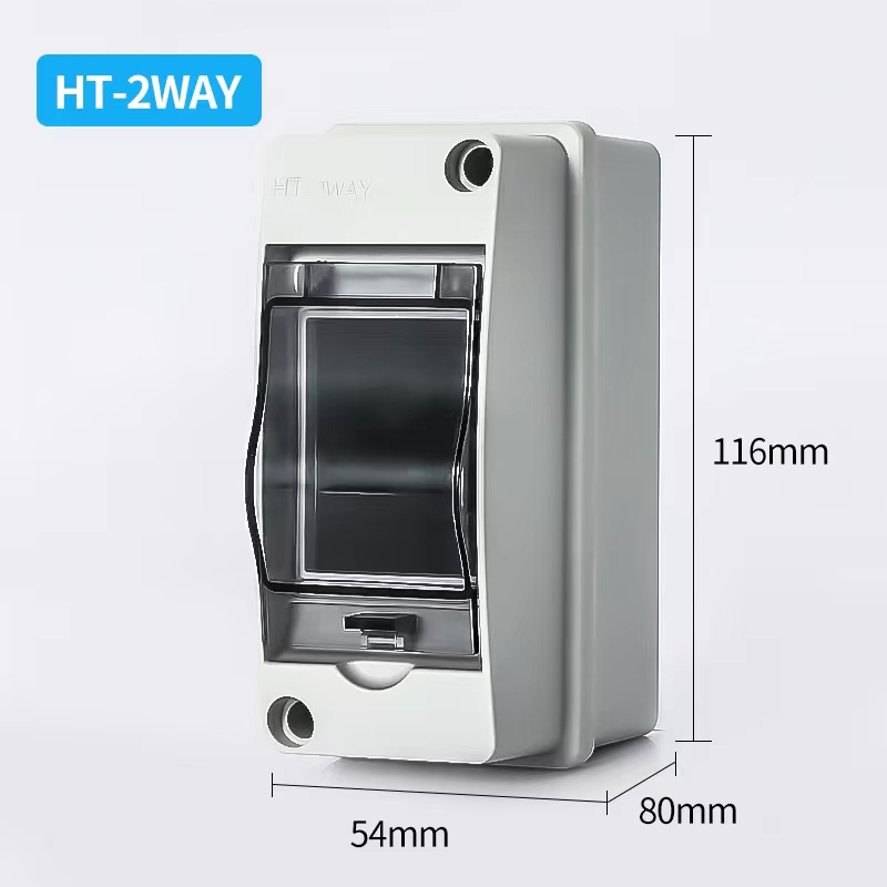 HT-2/3 2 ทาง 3 ทางพลาสติกไฟฟ้ากล่องกระจายกันน้ํา MCB กล่องแผงติดตั้งกล่องกระจาย HT Series