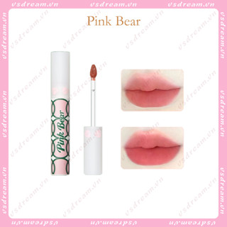 Pinkbear ลิปสติก เนื้อแมตต์ ไม่ติดผิว ติดทนนาน สําหรับนักเรียน