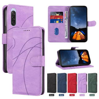 เคสโทรศัพท์หนัง ฝาพับ ทรงโค้ง พร้อมช่องใส่บัตร หรูหรา สําหรับ Sony Xperia 10 V 1 V 5 IV