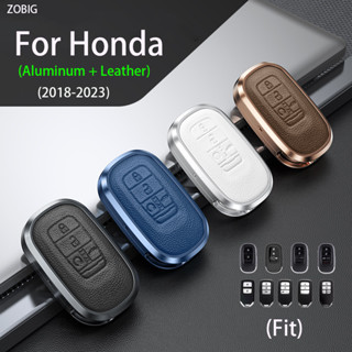 Zobig เคสกุญแจรีโมตรถยนต์ อะลูมิเนียมอัลลอย สําหรับ Honda Key fob 2017-2023 Honda Civic CR-V XR-V vezel City Accord Odyssey BREEZE