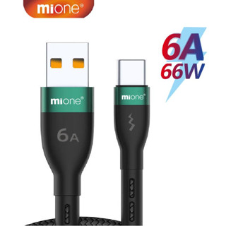 Mione 6A 66W สายชาร์จเร็วมาก USB Type C สายเคเบิลไนล่อนถัก สําหรับ Huawei Honor สายชาร์จเคเบิล