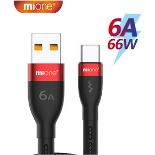 Mione สายชาร์จเร็วมาก Type C 66W 6A สายชาร์จ USB Type C สายชาร์จข้อมูล สําหรับ Xiaomi Charger