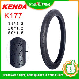 Kenda ยางนอกรถจักรยาน กึ่งเรียบ 14 16 20x1.2 นิ้ว K177 อุปกรณ์เสริม สําหรับรถจักรยาน 1 ชิ้น