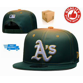 หมวกแก๊ป MLB Oakland Athletics Snapback สไตล์ฮิปฮอป พร้อมสายคล้องปรับได้ สําหรับผู้ชาย และผู้หญิง