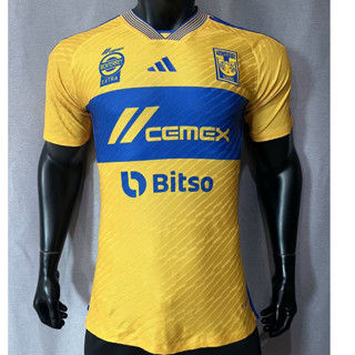 เสื้อกีฬาแขนสั้น ลายทีมชาติฟุตบอล Tigres UANL สีเหลือง 23 24 ชุดเหย้า สําหรับผู้ชาย และผู้ใหญ่