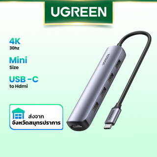 Ugreen อะแดปเตอร์ฮับ Usb Type C 3.1 เป็น HDMI 4k Usb 3.0 Otg Splitter ขนาดเล็ก สําหรับ Macbook Pro Air Pc