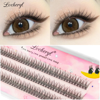 Lvcheryl Eyelashes Extension Professional Kit ชุดต่อขนตาปลอม 3D Natural Fishtail Eyelashes สำหรับแต่งหน้า