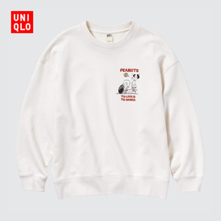 Uniqlo เสื้อกันหนาว แขนยาว ลาย Snoopy PEANUTS สําหรับผู้ชาย และผู้หญิง 461804