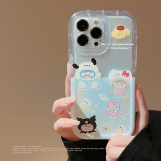 เคสiPhone11 แบบเรียบง่าย พิมพ์ลาย เคสโทรศัพท์มือถือแบบใส กันกระแทก ลายการ์ตูน สไตล์เกาหลี สําหรับ iPhone 11 12 13 14 13pro 12pro 14pro 12promax 11promax 13promax 14promax ฝาครอบป้องกันการตก