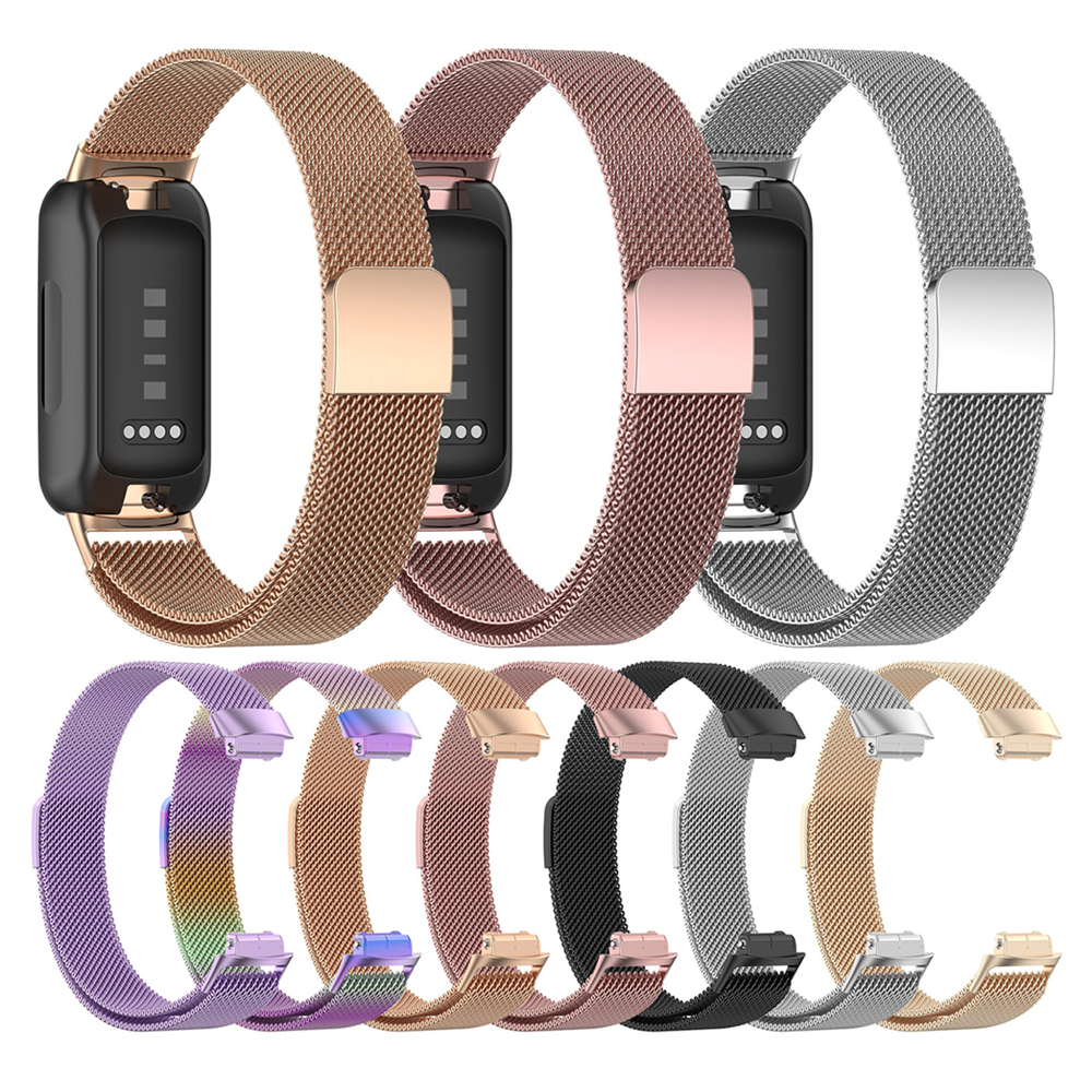 สาย Milanese หัวเข็มขัดแม่เหล็ก สแตนเลส สําหรับ Fitbit Inspire 3 สายรัดข้อมือ ฟิตเนส แทรคเกอร์