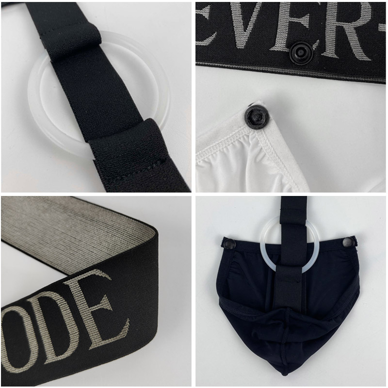 【CLEVER MENMODE】ชุดชั้นใน กางเกงชั้นในจีสตริง ผ้าเรยอน เซ็กซี่ ระบายอากาศ ถอดออกได้ สําหรับผู้ชาย