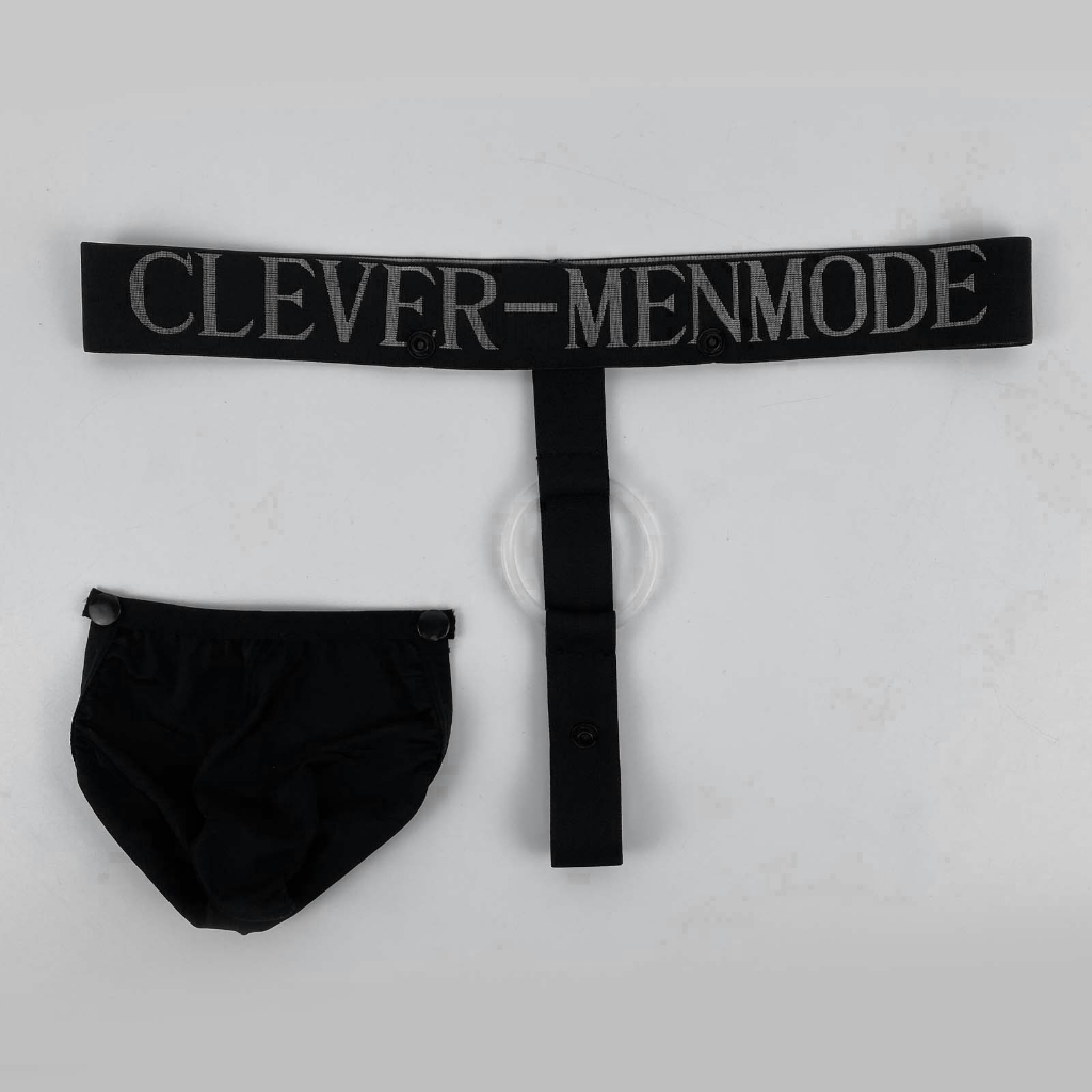 【CLEVER MENMODE】ชุดชั้นใน กางเกงชั้นในจีสตริง ผ้าเรยอน เซ็กซี่ ระบายอากาศ ถอดออกได้ สําหรับผู้ชาย