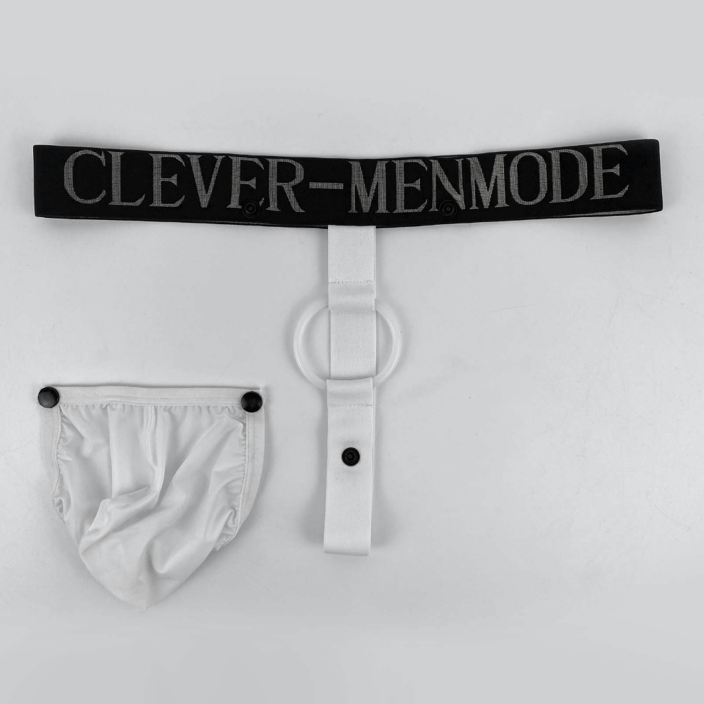 【CLEVER MENMODE】ชุดชั้นใน กางเกงชั้นในจีสตริง ผ้าเรยอน เซ็กซี่ ระบายอากาศ ถอดออกได้ สําหรับผู้ชาย