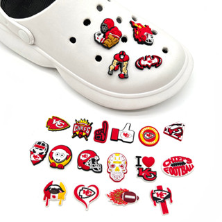 Rugby KC Team Sports Set Crocs Jibbitz Charms รองเท้าแตะ จี้กระดุม ของแท้ หมุดอุดตัน ของขวัญสําหรับเด็กผู้ชาย