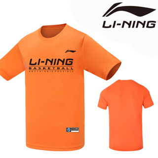 Li Ning 2023 เสื้อยืดแบดมินตัน ชุดปิงปองแห้งเร็ว ชุดฝึกปิงปองหลัก ชุดแข่งขันกลุ่ม เสื้อยืดวัฒนธรรม ระบายอากาศ เสื้อทัวร์นาเมนต์