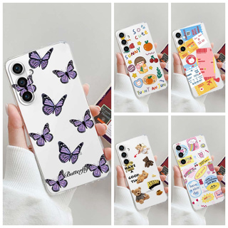 เคสโทรศัพท์มือถือแบบนิ่ม TPU ใส พิมพ์ลายน่ารัก แฟชั่น สําหรับ Samsung Galaxy S23 FE S23 FE S23FE