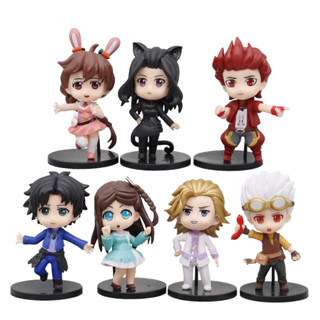 โมเดลฟิกเกอร์ PVC Soul Land Seven Shrek Monsters Q Version Tang San Xiaowu Blind ขนาด 10 ซม. 7 ชิ้น ต่อชุด