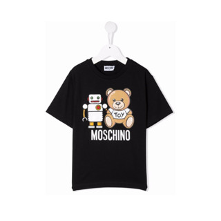 Moschino เสื้อยืดแขนสั้น พิมพ์ลายหมีเท็ดดี้ ใส่สบาย แฟชั่นสําหรับผู้ชาย และผู้หญิง