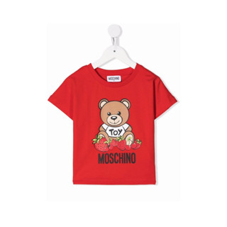 Moschino เสื้อยืดแขนสั้นลําลอง พิมพ์ลายหมีเท็ดดี้ สวมใส่สบาย แฟชั่นสําหรับผู้หญิง