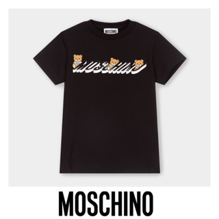 Moschino ใหม่ เสื้อยืดลําลอง ผ้าฝ้าย แขนสั้น คอกลม พิมพ์ลายตัวอักษร