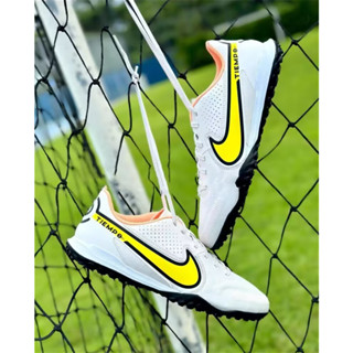 รองเท้าฟุตบอล Tiempo React Legend IX 9 Pro TF sol turf tapak gerigi สีขาวสว่าง