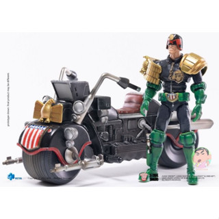 HIYA 1/18 Judge Dredd &amp; Motorcycle Set Action Figure