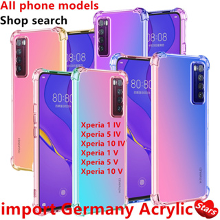 สําหรับ Sony Xperia 1 5 10 V IV III / เคสโทรศัพท์อะคริลิค / เคสด้านหลัง แบบใส / เคสกันกระแทก / เคสป้องกันโทรศัพท์มือถือ