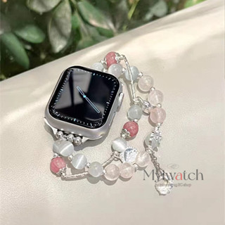 สายนาฬิกาข้อมือโลหะ ประดับคริสตัลโอปอล หรูหรา สําหรับ iwatch serie 8 7 6 5 SE 4 3 2 1 iwatch 49 มม. 44 มม. 45 มม. 42 มม. 40 มม. 38 มม. 41 มม.