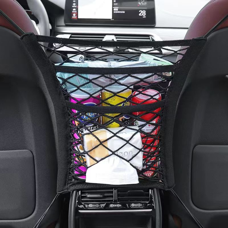 กระเป๋าตาข่ายเก็บของ ป้องกันรอย สําหรับติดเบาะรถยนต์ - รูปที่ 5
