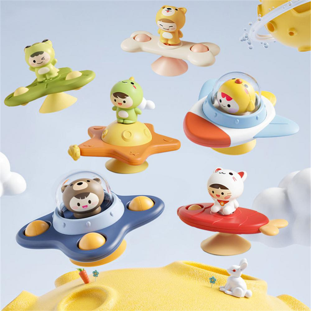 6 ชิ้น ของเล่นสปินเนอร์ซิลิโคน ลายการ์ตูนน่ารัก เกรดอาหาร Finger Spinner ของเล่นกันน้ำ สําหรับเด็ก