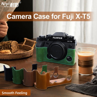 เคสกระเป๋าใส่กล้อง หนัง PU แบบครึ่งตัว สําหรับ Fuji XT5 Fujifilm Fuji X-T5