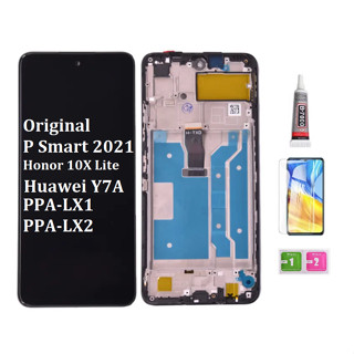 หน้าจอสัมผัส LCD พร้อมกรอบ สําหรับ Huawei Y7A P Smart 2021 Honor 10X Lite PPA-LX1 LX2