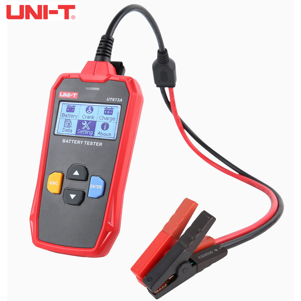 UNI-T UT673A UT675A Battery Tester  12V 24V  วัดแบต เครื่องทดสอบแบตเตอรี่ ดิจิตอล วัดแบตเตอรี่ CCA 12/24V AGM GEL EFB