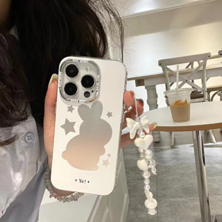 เคสโทรศัพท์มือถือ Tpu แบบนิ่ม ลายกระต่าย สะท้อนแสง สําหรับ iPhone 12pro 11 13pro 14 14promax 14pro