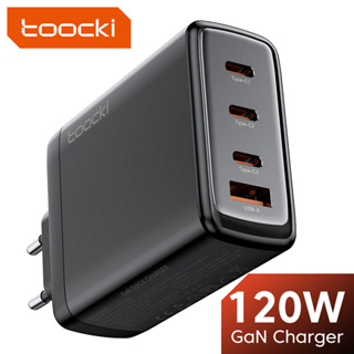 Toocki ที่ชาร์จ USB Type C 4 พอร์ต 3C+1A 120W GaN QC4.0 PD3.0 ชาร์จเร็ว