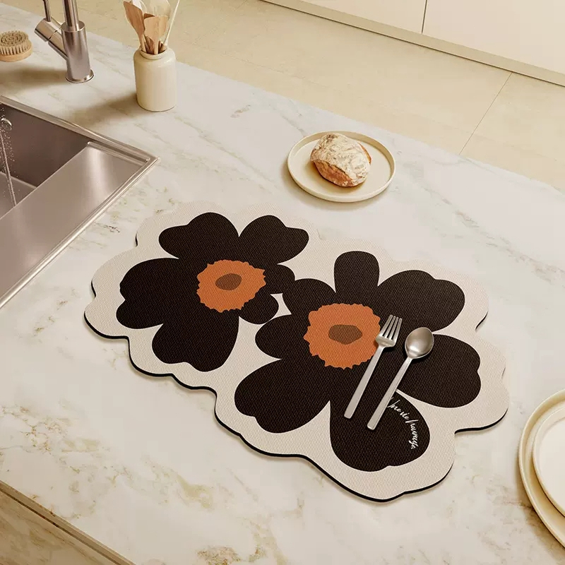 แผ่นดูดซับน้ํา แห้งเร็ว สําหรับวางบนโต๊ะอาหาร กาแฟ - รูปที่ 4