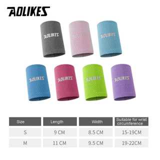 Aolikes 1 ชิ้น สายรัดข้อมือ เหงื่อ กีฬา สายรัดข้อมือ ผู้ชาย ผู้หญิง เทนนิส บาสเก็ตบอล วิ่ง ยิม ออกกําลังกาย ระบายอากาศ รองรับข้อมือ ป้องกัน