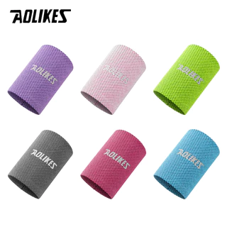 Aolikes 1 ชิ้น สายรัดข้อมือ เหงื่อ กีฬา สายรัดข้อมือ ผู้ชาย ผู้หญิง เทนนิส บาสเก็ตบอล วิ่ง ยิม ออกกําลังกาย ระบายอากาศ รองรับข้อมือ ป้องกัน