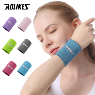 Aolikes 1 ชิ้น สายรัดข้อมือ เหงื่อ กีฬา สายรัดข้อมือ ผู้ชาย ผู้หญิง เทนนิส บาสเก็ตบอล วิ่ง ยิม ออกกําลังกาย ระบายอากาศ รองรับข้อมือ ป้องกัน