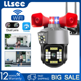 LLSEE Yoose 4K 8MP PZT กล้องวงจรปิดไร้สายกลางแจ้ง WIFI กล้องรักษาความปลอดภัย IP การติดตามมือถือ AI สีเต็มรูปแบบคืนวิสัยทัศน์กันน้ำสองทางโทรฮอร์นขนาดใหญ่