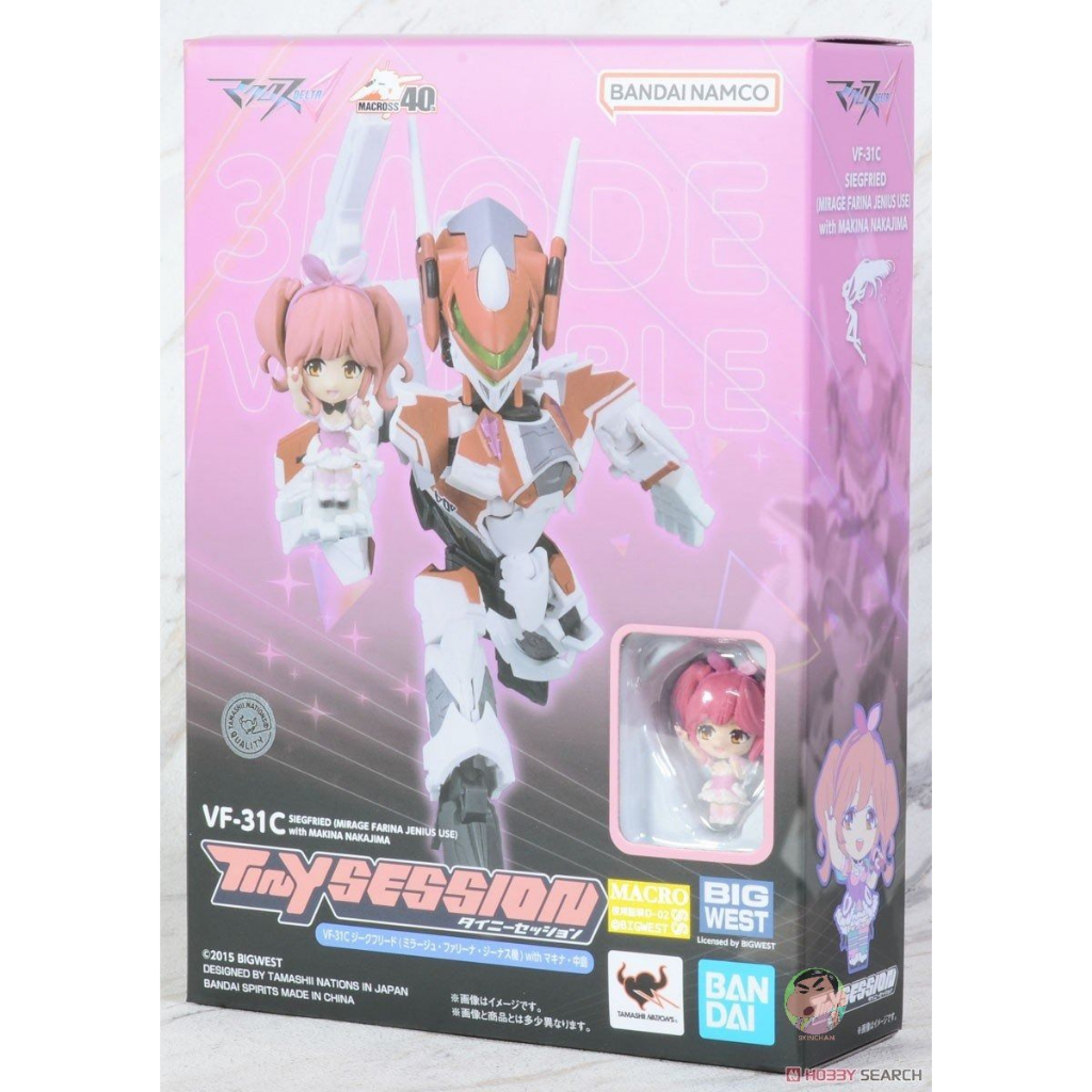 Bandai Tiny Session VF-31C Siegfried (Mirage Farina Jenius Custom) พร้อม Makina Nakajima