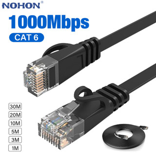 สายเคเบิลเครือข่ายอีเธอร์เน็ต Cat6 Lan 1 ม. 3 ม. 5 ม. 10 ม. Cat 6 RJ 45 RJ45 8 Core สําหรับเราเตอร์แล็ปท็อป