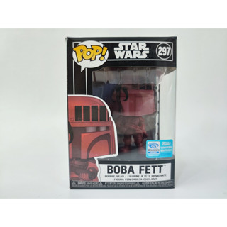 ฟิกเกอร์ Star Wars Anime Bobble Head ขนาด 3.9 นิ้ว #297 ของเล่นโมเดล PVC รูป B-Fett สีแดง