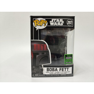 ฟิกเกอร์ Star Wars Anime Bobble Head ขนาด 3.9 นิ้ว #297 โมเดลของเล่น PVC B-Fett สีดํา