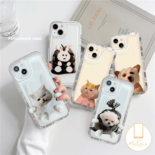 เคสโทรศัพท์มือถือคู่รัก แบบพลาสติก Tpu นิ่ม ใส กันกระแทก ลายแมวน่ารัก สร้างสรรค์ สําหรับ iPhone 11 12 14 13 Pro Max XR X 7 8 6 6s Plus XS Max