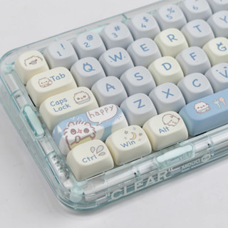 SANRIO Pbt ปุ่มกดคีย์บอร์ด ลายสุนัข แมวน่ารัก MOA น่ารัก แนวเรโทร สําหรับ rk68 98 84 100 104 108 7u